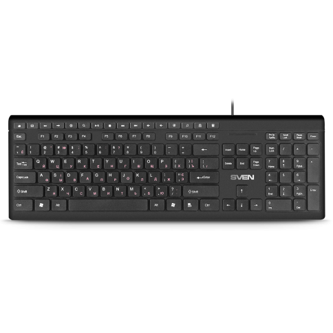 Купить Клавиатура проводная SVEN KB-S307M, Black