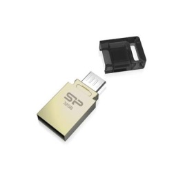Накопитель 16Gb Silicon Power Mobile X10 OTG, USB 2.0/MicroUSB, золото