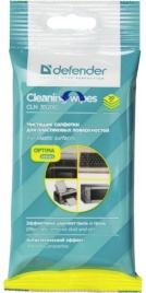 Чистящие салфетки Defender CLN 30200 Optima для поверхностей / мягкая упаковка с подвесом /20 шт/