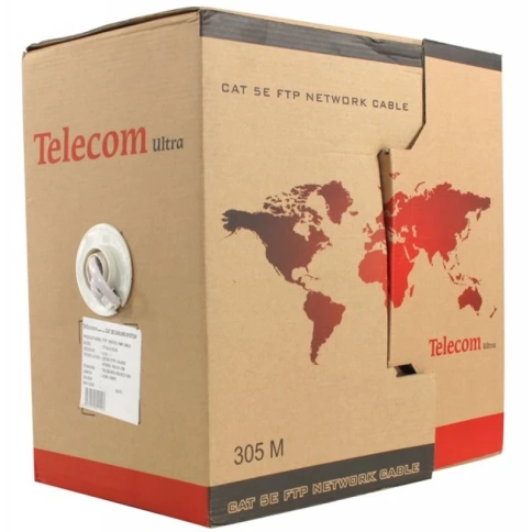 Кабель UTP 5е кат. 4 пары, "Telecom" Ultra" Base (TFS44050E) бухта 305м фото 1
