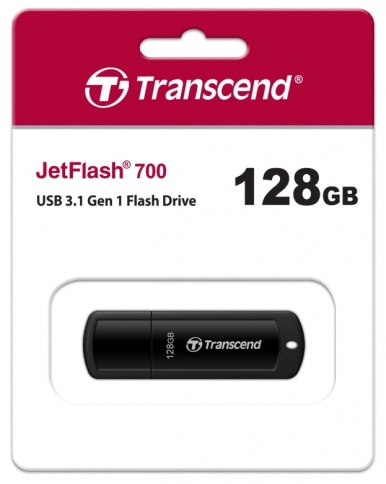 Накопитель Flash Drive 128Gb Transcend JF700, USB 3.0, Черный фото 1