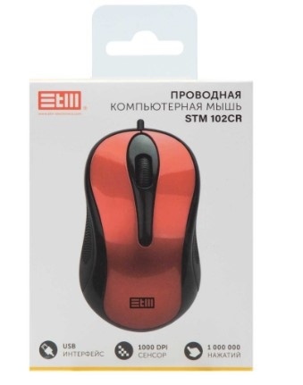 Сравнения Мышь STM 102CR USB black/red