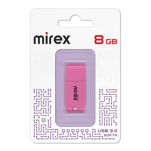 Накопитель Flash Drive 8Gb Mirex Softa, USB 3.0, Розовый фото 1