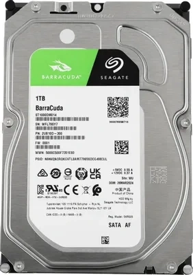 Купить Жесткий диск Seagate Barracuda ST1000DM014, 1ТБ, HDD, SATA III, 3.5", 7200об/мин